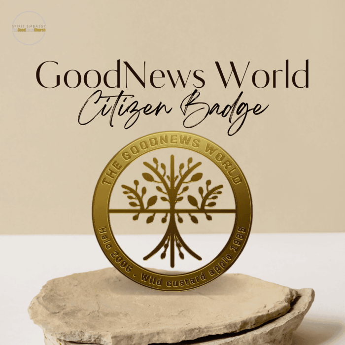 GoodNews World Citizen Badge - Gold Lapel